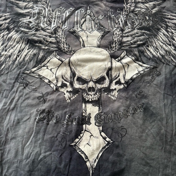 Affliction Signature series The Last Emperor y2k distressed t-shirt - Picture 3 of 7